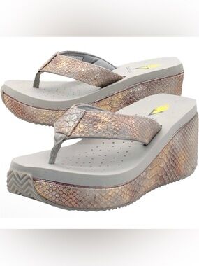 VOLATILE Frappachino Wedge Sandals for Women